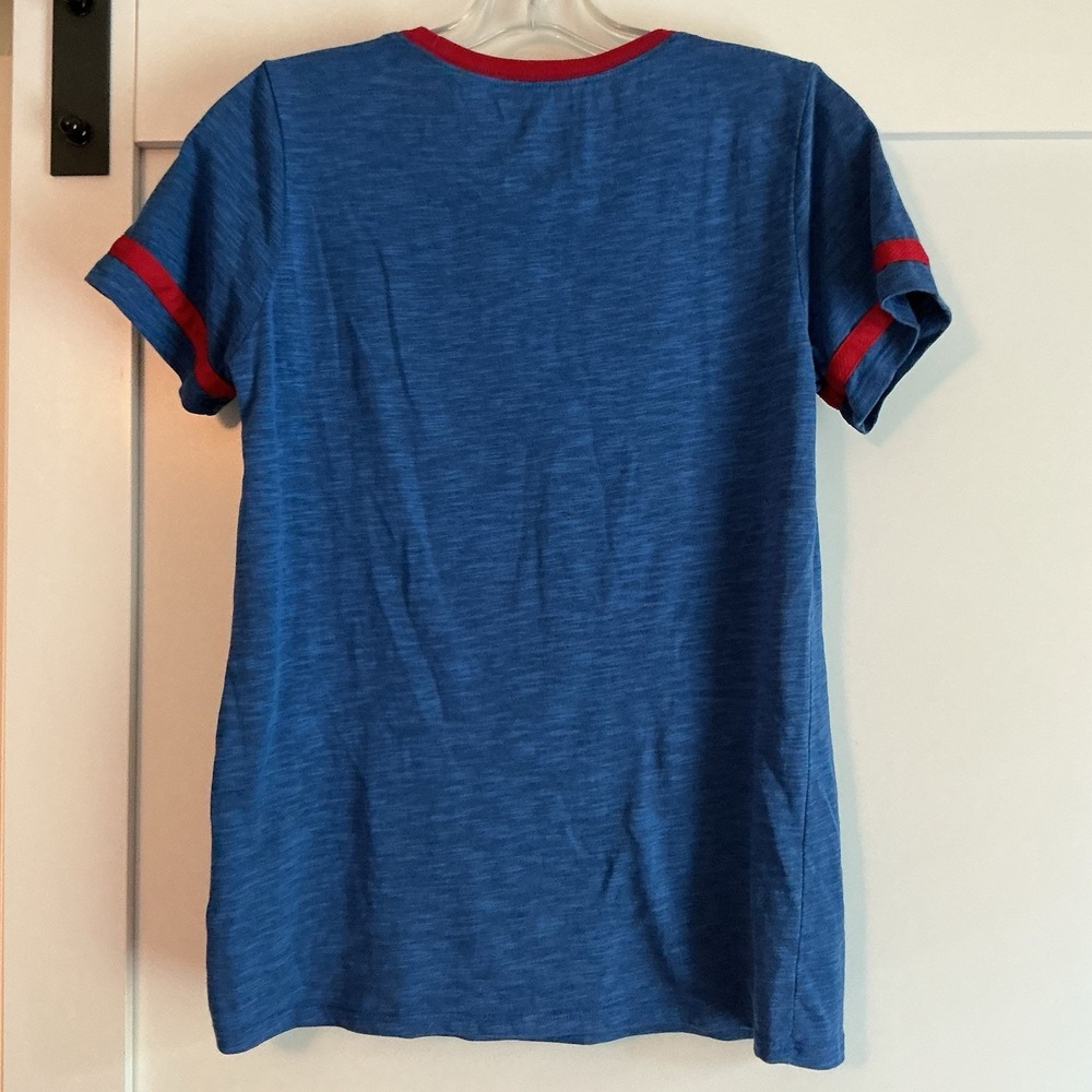 Nike Atlanta Braves Shirt Women's Small‎ Dri-Fit Heather Blue Ringer Cooperstown - Picture 2 of 4